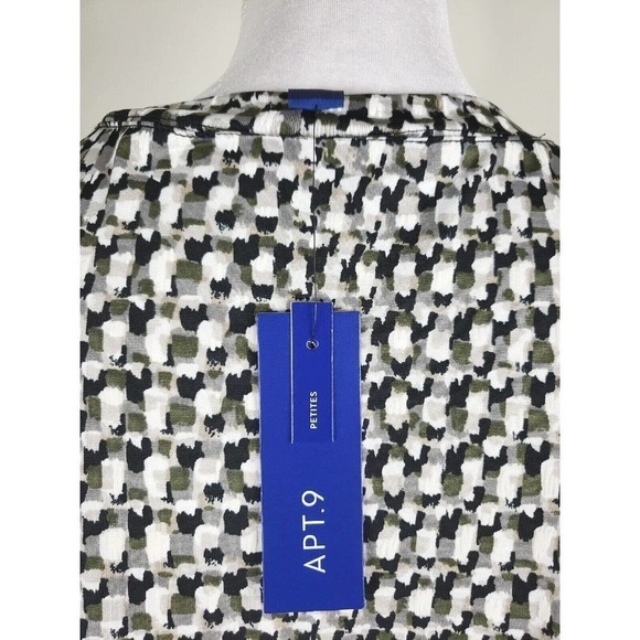 APT. 9 ~Woman Size16W-22W~ Black/White Sleeveless Flare Dress Unlined NWT - Picture 2 of 12